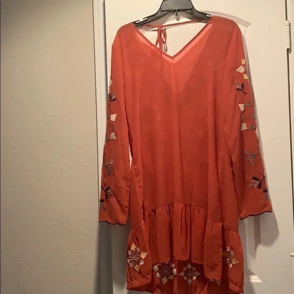Chelsea & Violet Boho Dress Sheer Embroidered Small - Picture 4 of 9